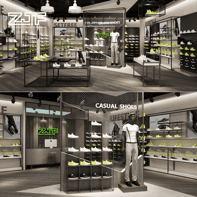 3D Sports Shoes Store Interior Design